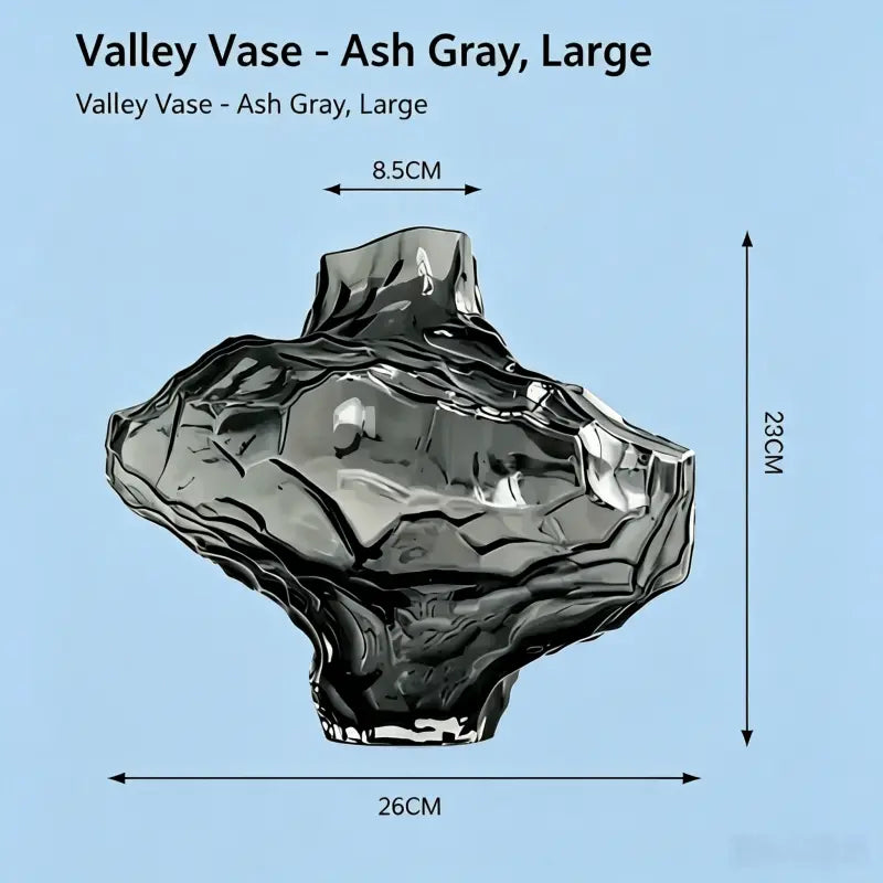 Ash Gray Decorative Glass Vase