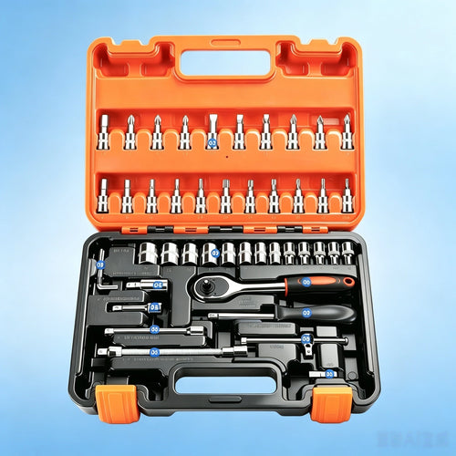 46Pcs Ratchet Socket Repair Tool Kit