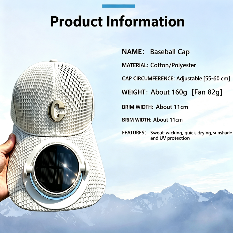 Solar Cooling Fan Hat